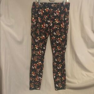 EUC Floral Print Women's Jeans jeggings Time & Tru size large (12-14)